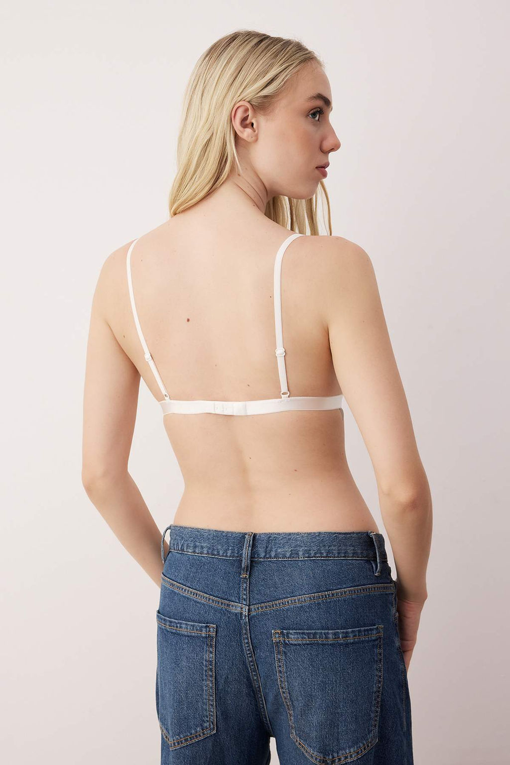 TRENDYOLMILLA Siyah-Beyaz 2li Dantelli Ip Ask?l? Dolgusuz Balensiz Kapl? Bralette Orme Sutyen THMSS24SU00016  фото 7