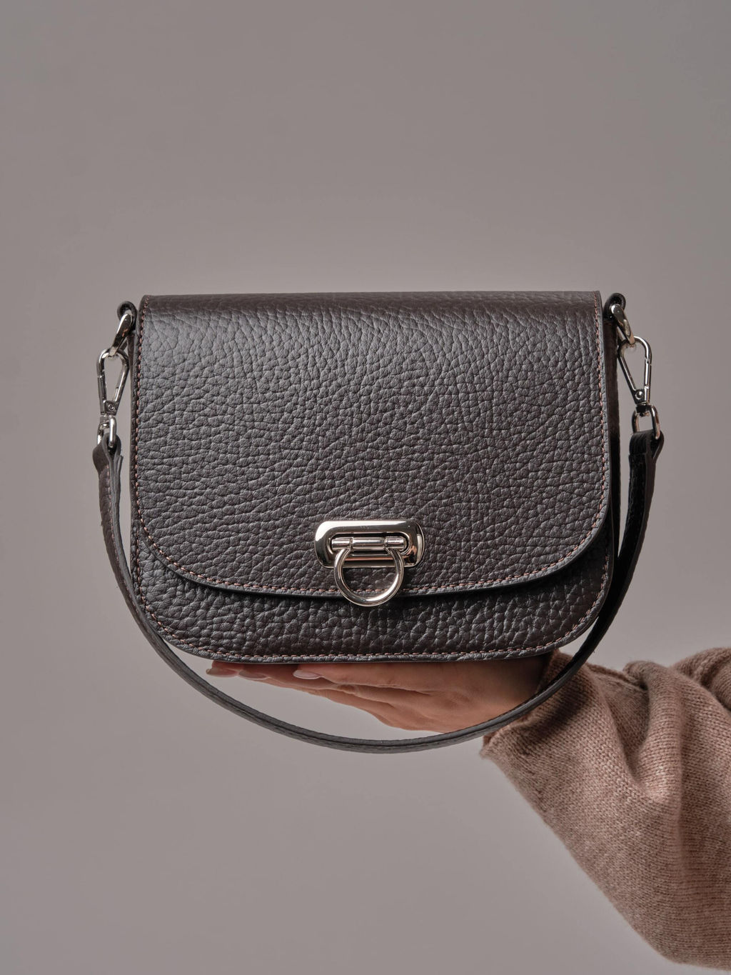 Сумка кожаная Azaro 30741 темно-коричневый соло