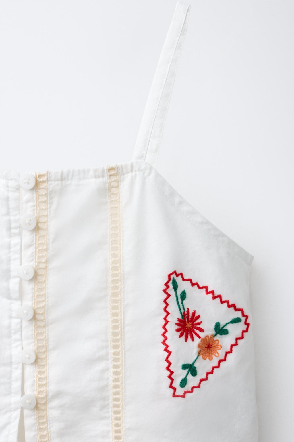 TOP BORDADOS PATCHWORK / Crudo - Zara фото 3