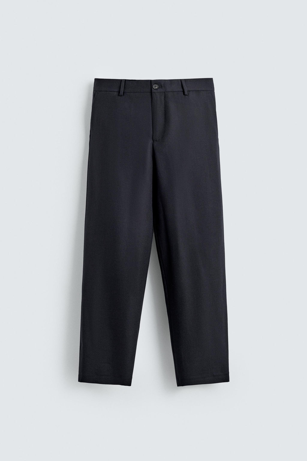 100% WOOL STRAIGHT-LEG TROUSERS - Zara фото 6