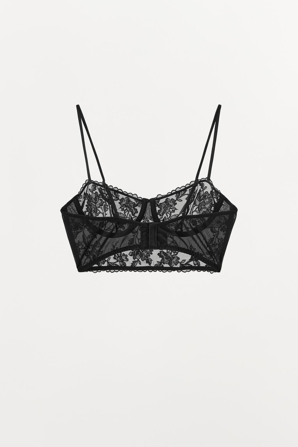 FLORAL EMBROIDERED UNDERWIRED BRA - Zara фото 3