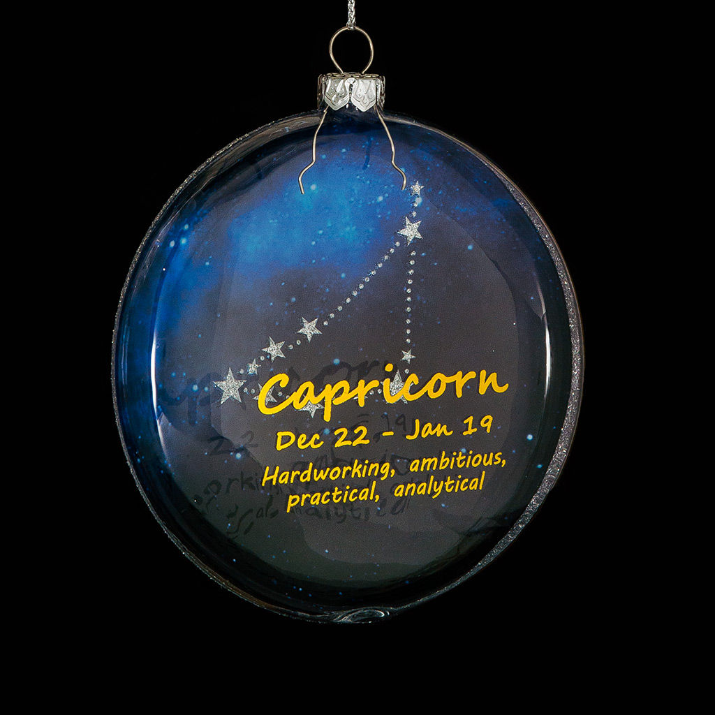 Цена за 12 шт. Украшение ErichKrause Decor Козерог медальон 10см, стекло