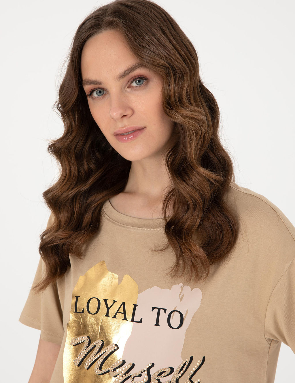 Bej Comfort Fit Ti__rt