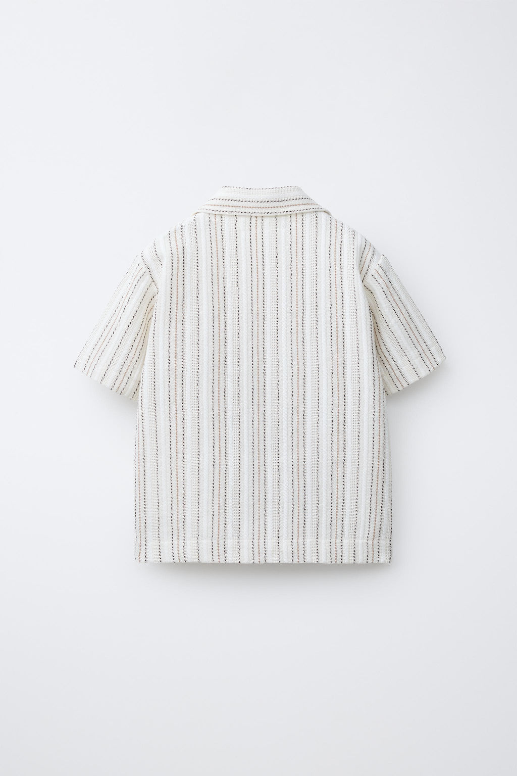 CAMISA BOWLING ESTAMPADO RAYAS / Crudo - Zara фото 2