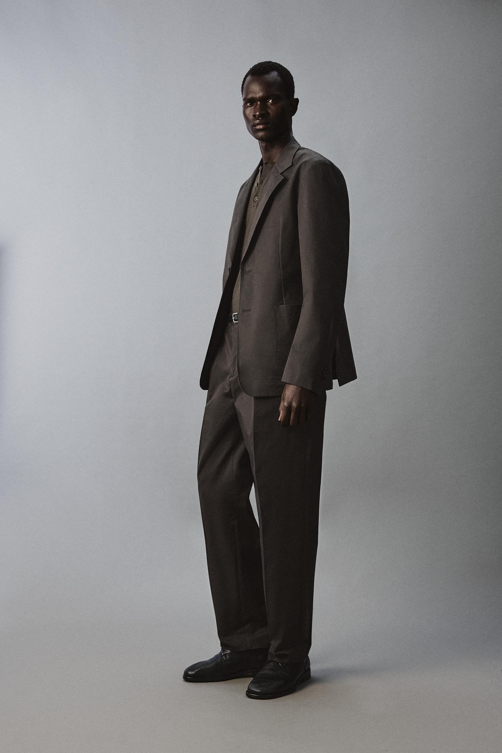 BLAZER RELAXED FIT TRAJE MEZCLA ALGOD?N / Marr?n - Zara фото 4