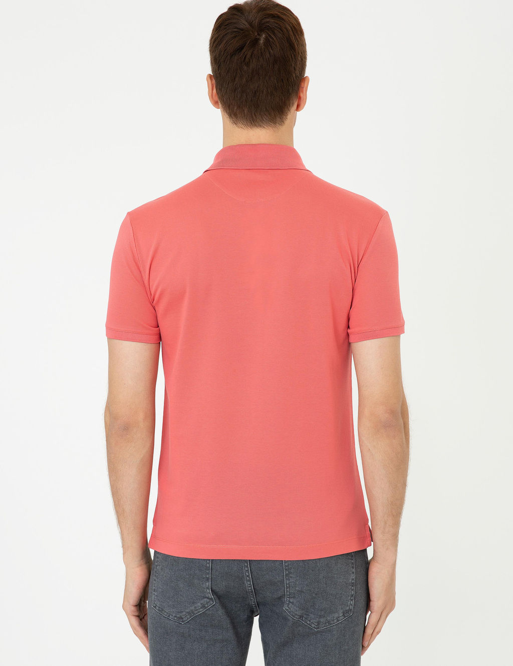 Mercan Polo Yaka Slim Fit Basic Merserize T-shirt