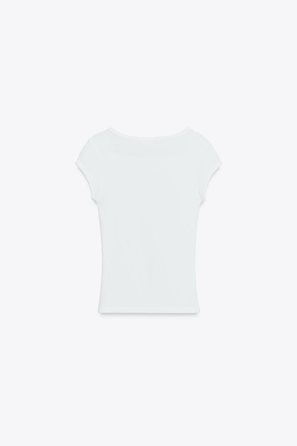COTTON MODAL T-SHIRT - Zara фото 8