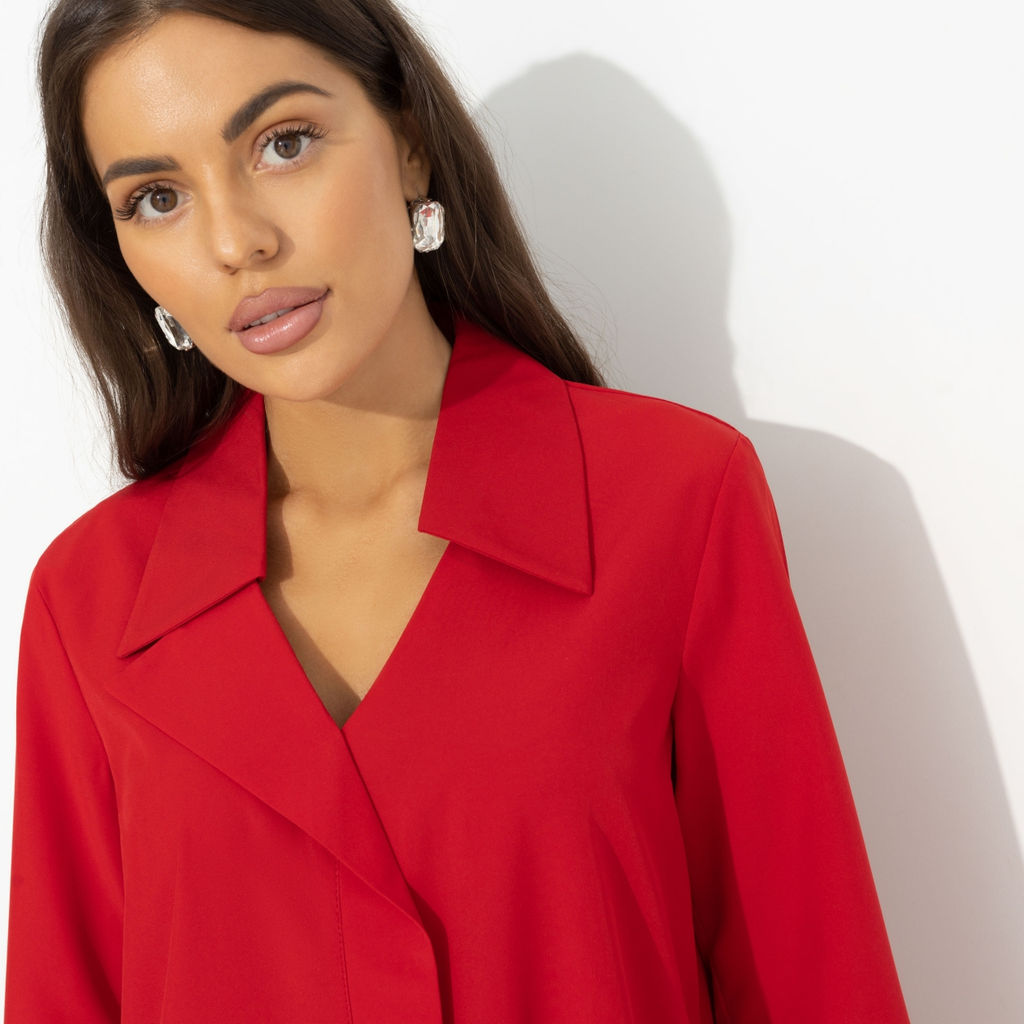 Блуза с имитацией застёжки, Амбассадор стиля (red) - Charutti фото 3