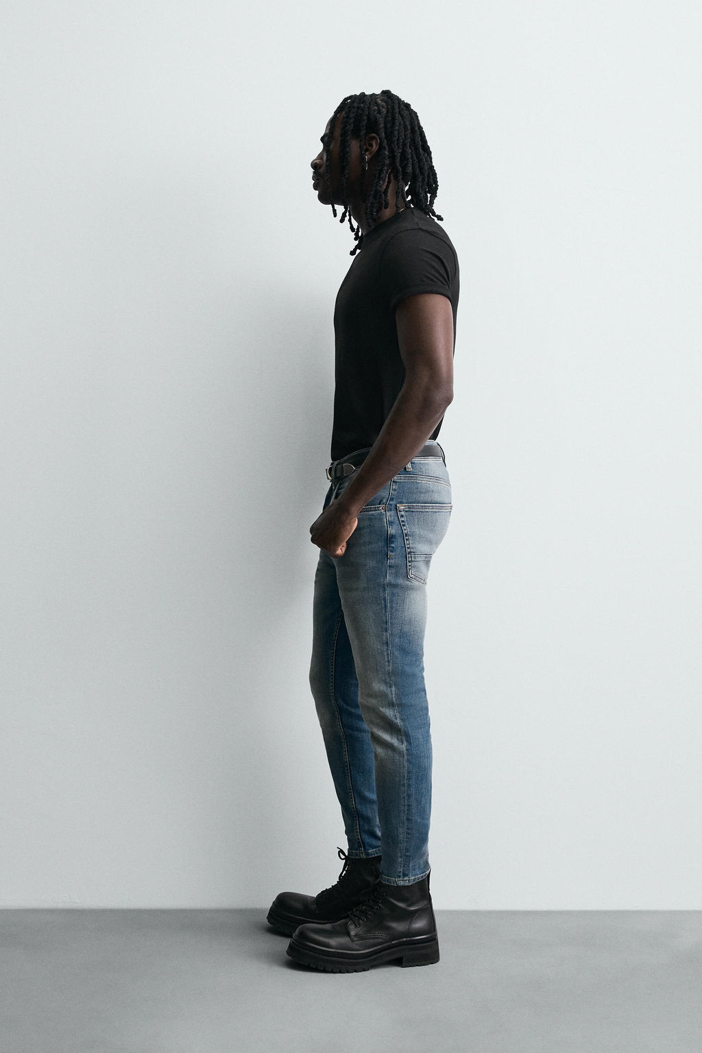 JEANS SKINNY CROPPED FIT / Azul medio - Zara фото 4