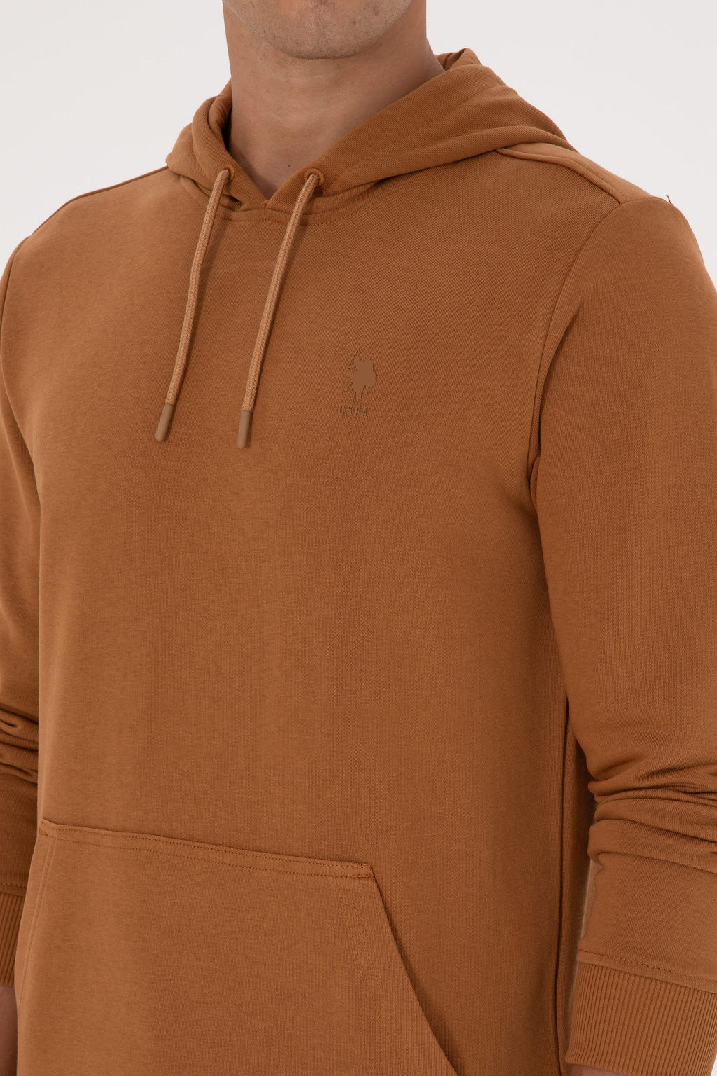 Erkek Regular Fit Kapi_onlu Camel Basic Sweatshirt Sepette S_rpriz _ndirim - U.s. polo assn фото 7