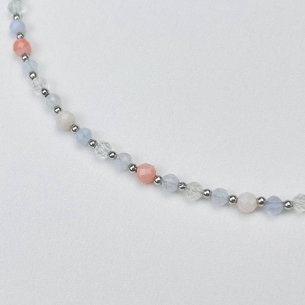 Колье для Девы из Горного Хрусталя,Опала и Агата - Радуга самоцветов фото 2