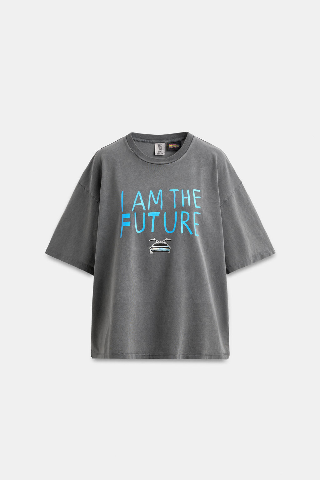 CAMISETA ILUSTRACI?N BACK TO THE FUTURE UCS LLC AND AMBLIN X DYLAN?S T-SHIRT CLUB X ZARA / Gris  фото 4