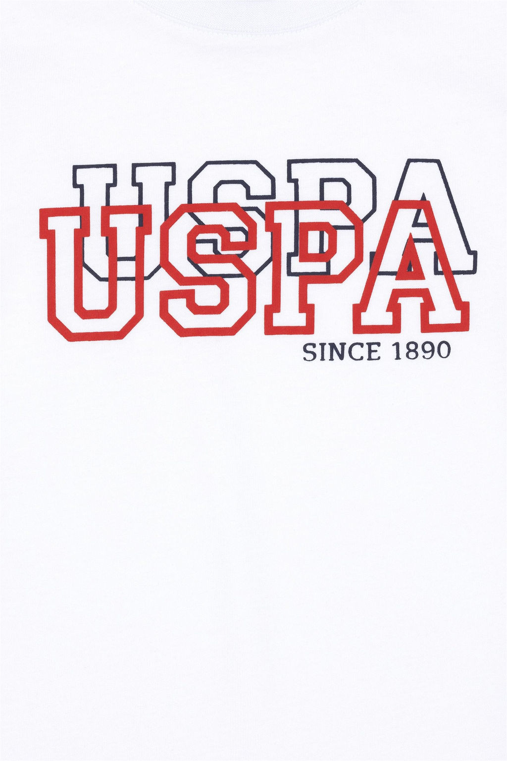 Футболка базовая U.S. Polo Assn для мальчиков с круглым вырезом белая из хлопка  фото 4