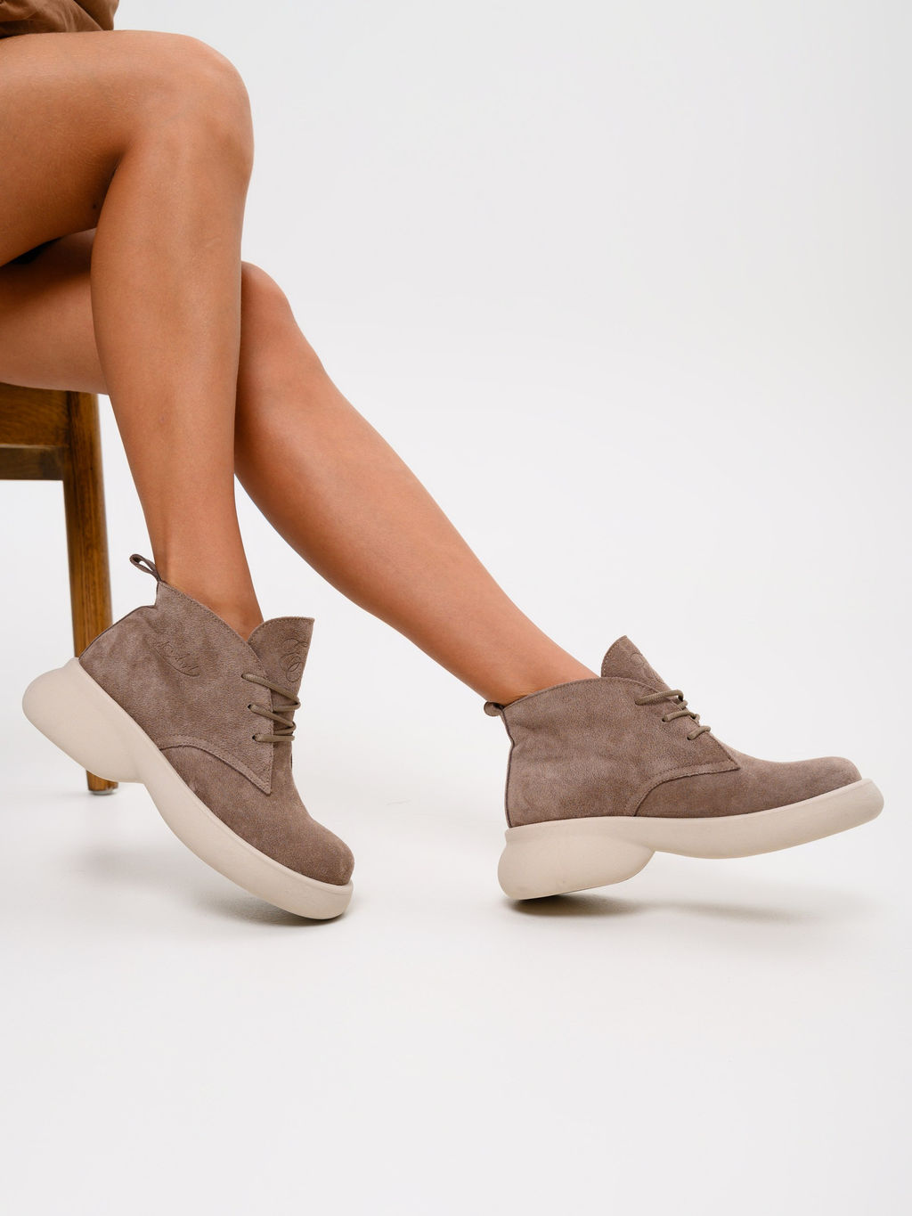 Ботинки 308.927be. капучино замша/Байка