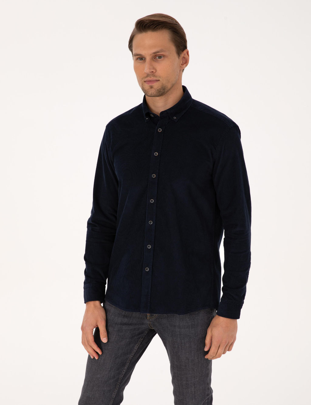 Lacivert Regular Fit Uzun Kollu G_mlek - Pierre cardin фото 3