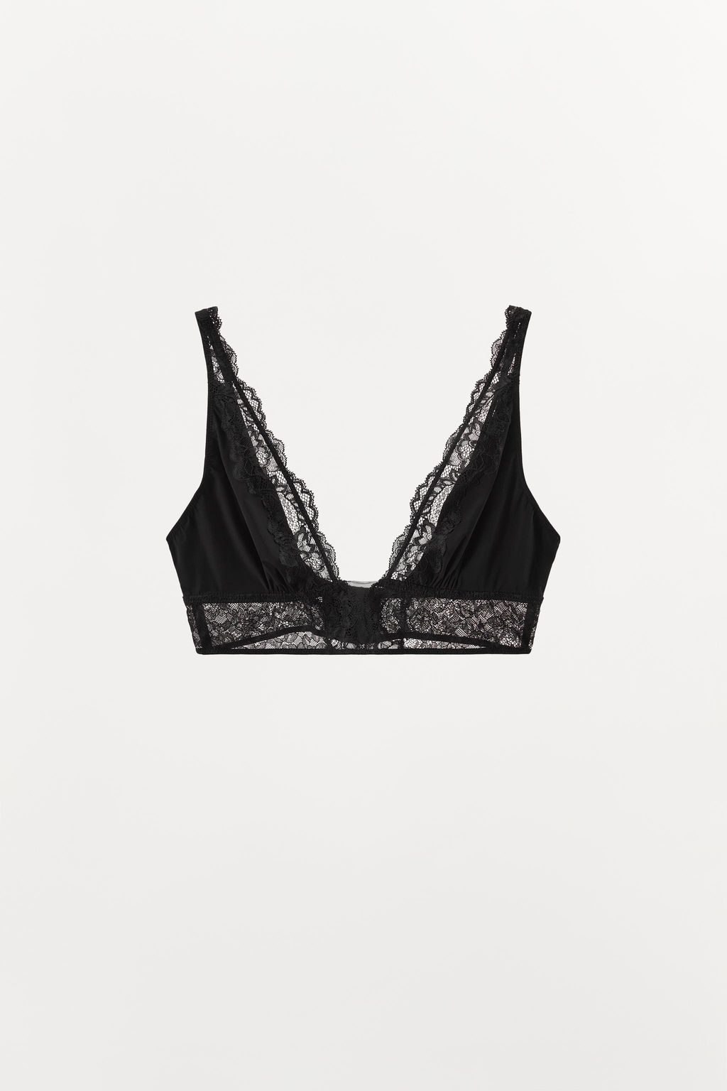 CONTRAST LACE TRIANGLE BRALETTE - Zara фото 3