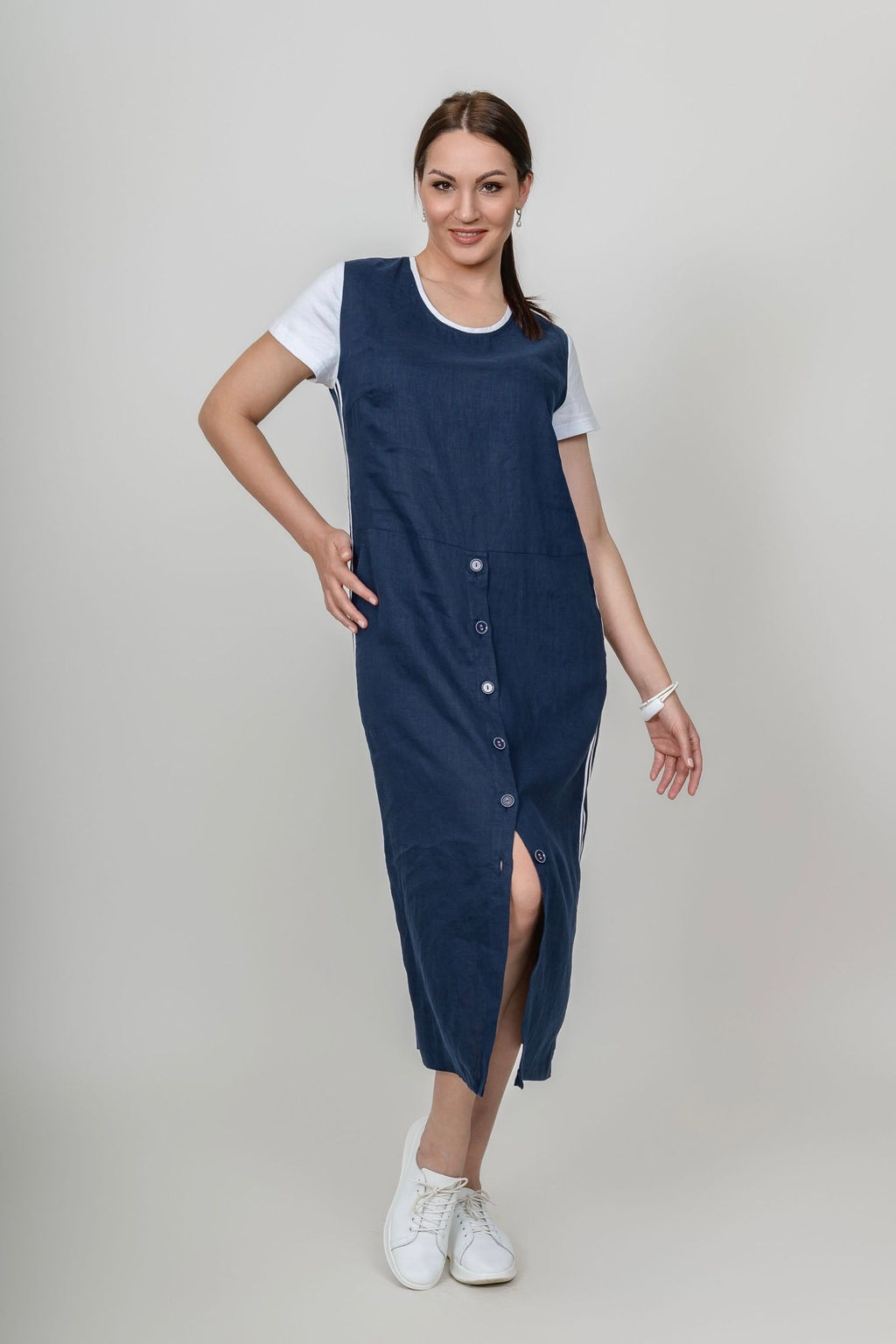 Платье 100% лен