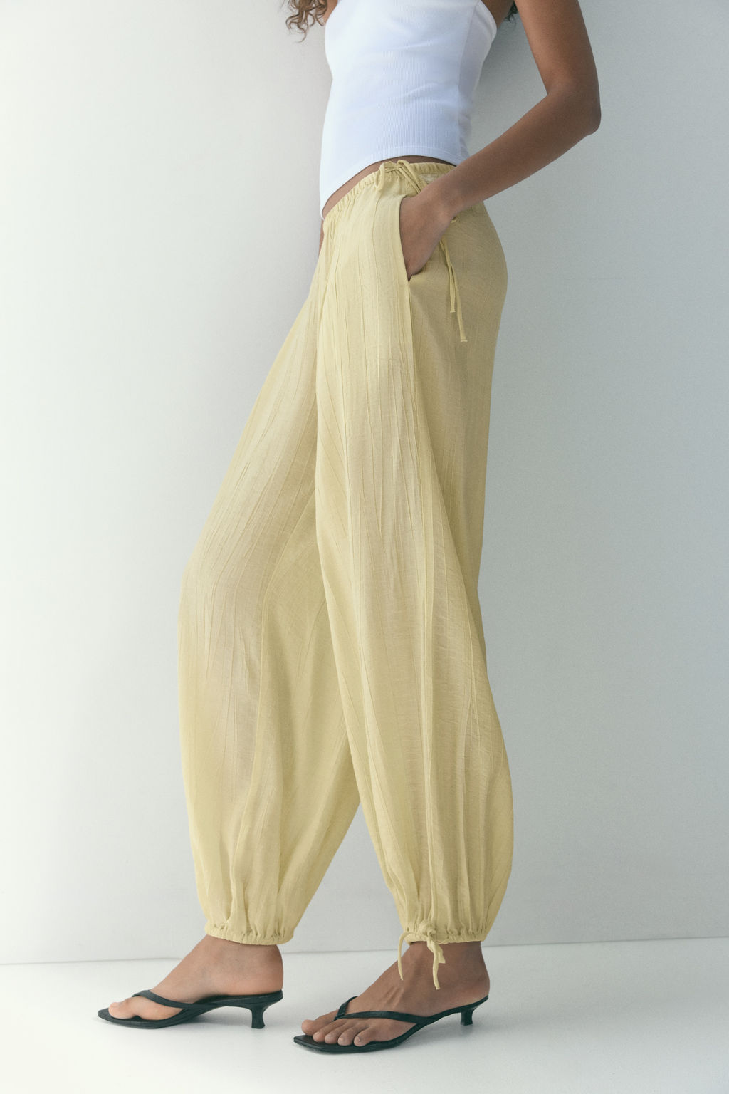Pantal?n globo con cord?n de ajuste - H&m фото 5