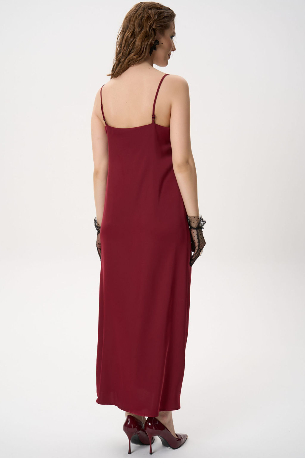 Платье  сорочка (бордовый)