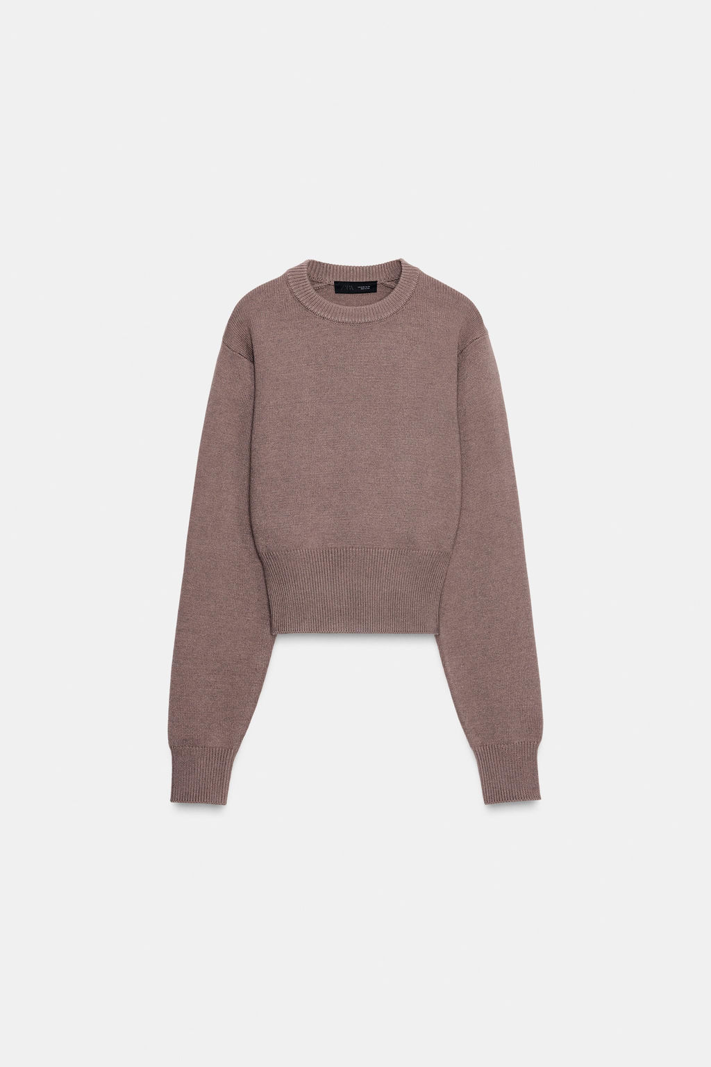 PLAIN KNIT CROPPED JUMPER - Zara фото 5