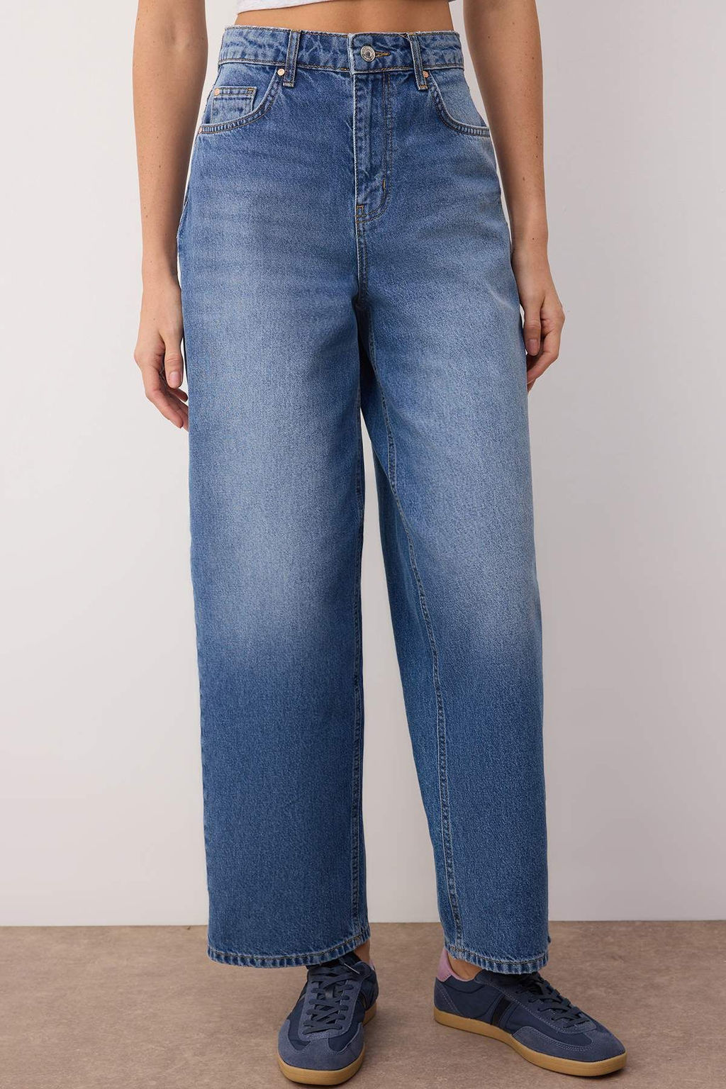 Mavi Normal Bel Bol Kesim Baggy Jeans TWOAW26JE00052 - Trendyolmilla фото 3