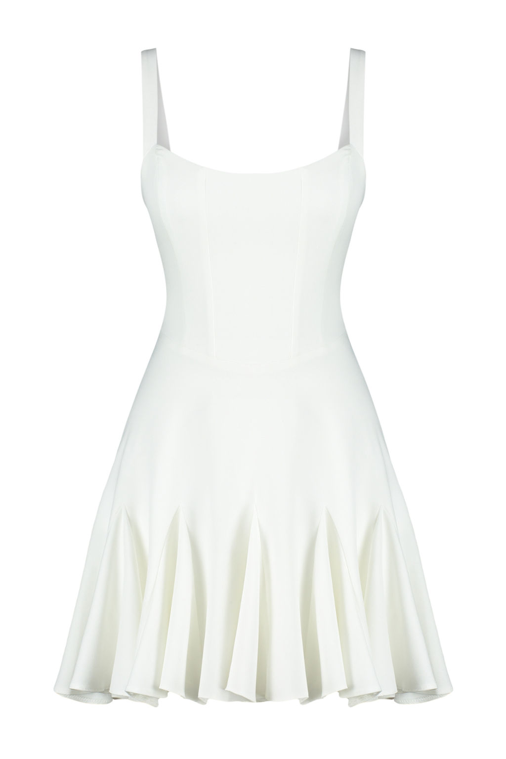 TRENDYOLMILLA Bridal Ekru A-Kesim Astarl? Korse Detayl? Biyeli Dokuma K?sa Abiye Gece Elbise TPRSS23EL00251  фото 10