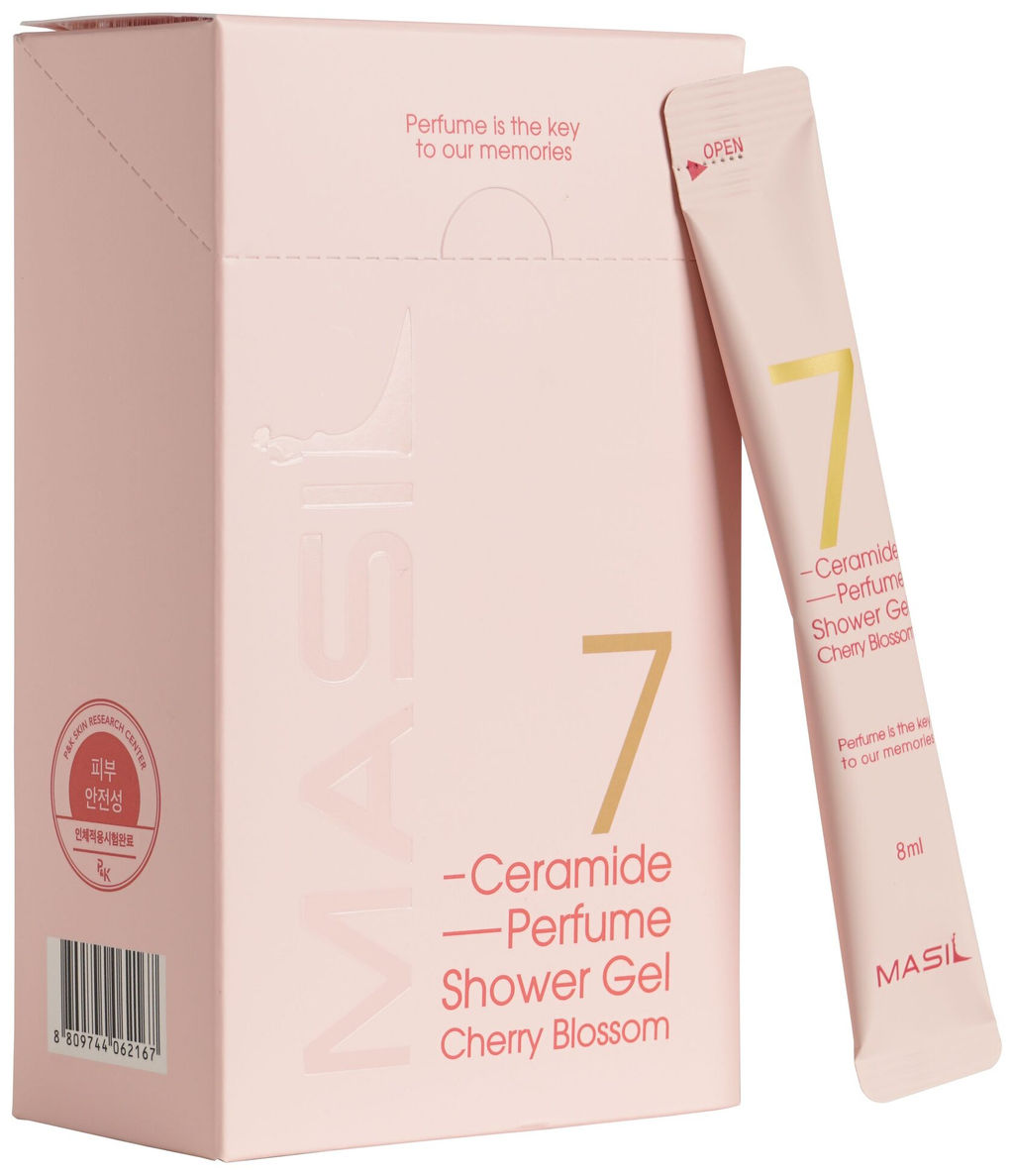 Masil 7 Ceramide Perfume Shower Gel Cherry Blossom, 8ml*20ea - Питательный парфюмированный гель для душа с церамидами 8мл*20шт