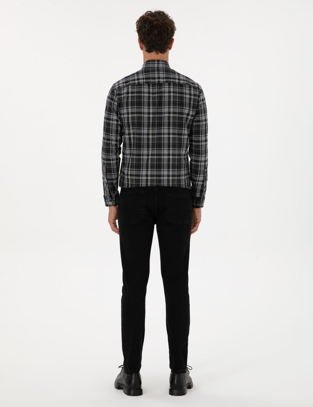 Antrasit Slim Fit Jean Pantolon