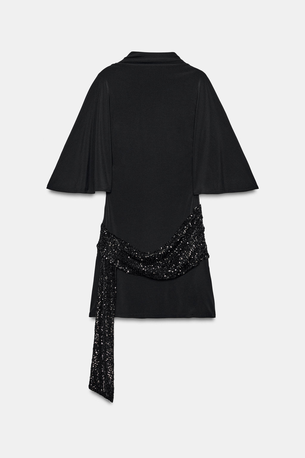VESTIDO MINI FAJ?N LENTEJUELAS / Negro - Zara фото 6