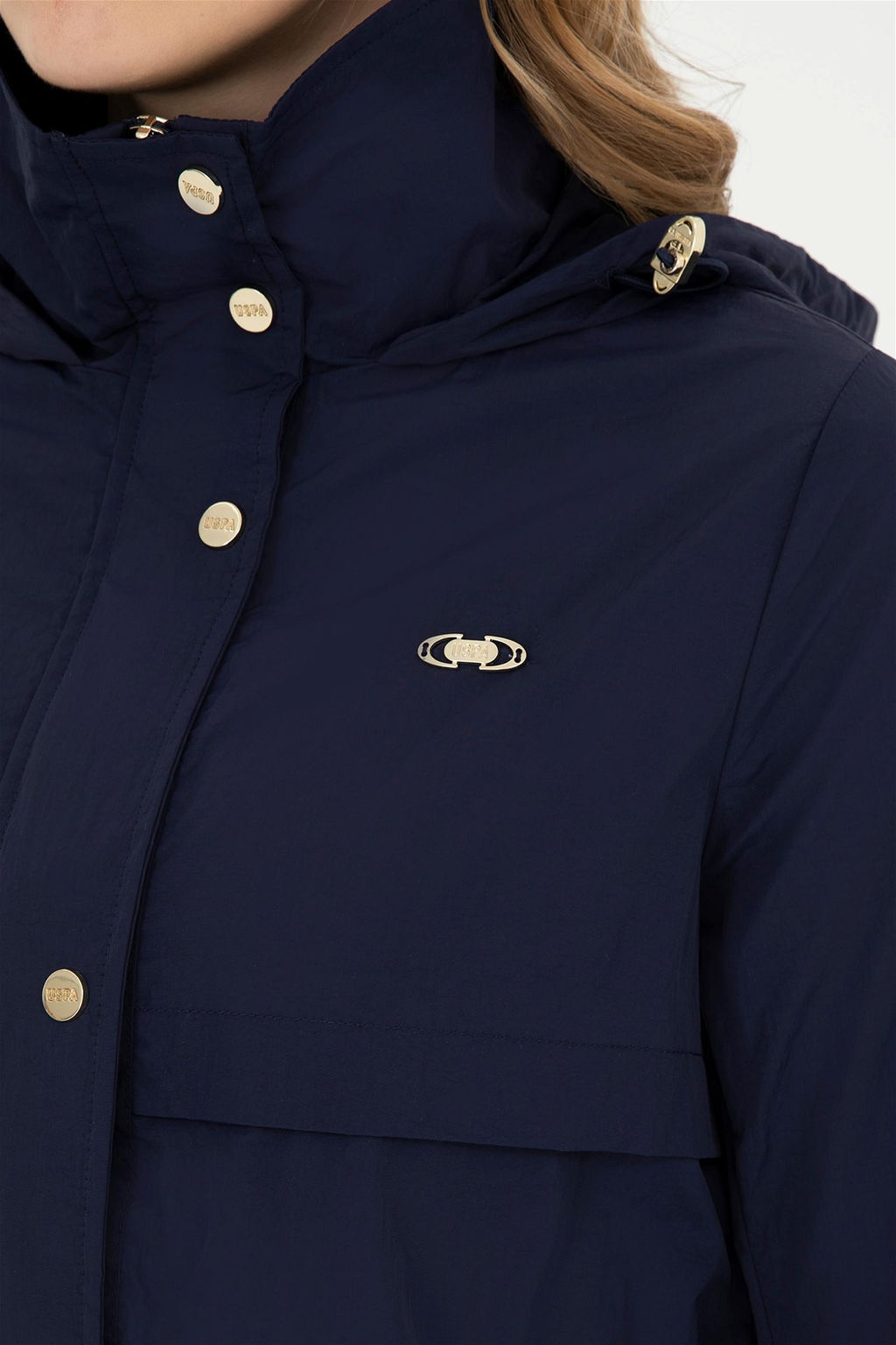 Женское темно-синее пальто Неожиданная скидка в корзине - U.s. polo assn фото 7