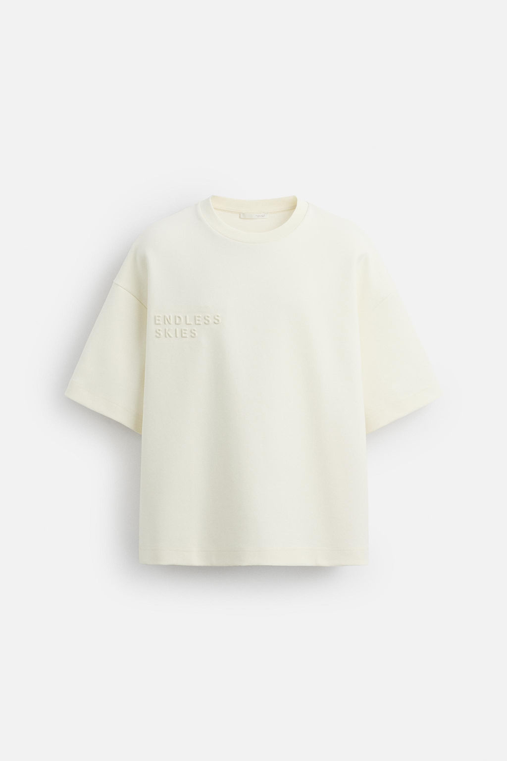 EMBOSSED SLOGAN T-SHIRT - Zara фото 5