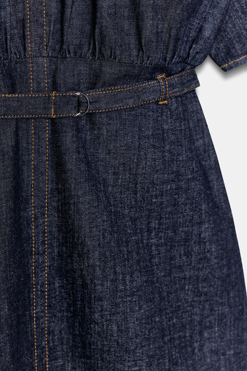 VESTIDO Z1975 CORTO DENIM CINTUR?N / Azul - Zara фото 9