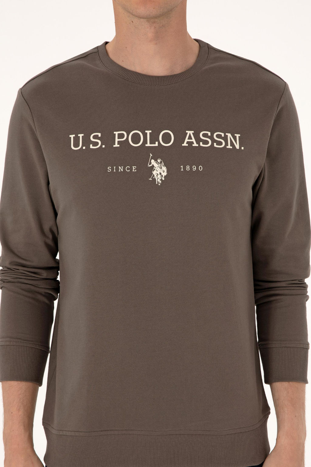 Erkek Vizon Basic Sweatshirt Sepette S_rpriz _ndirim - U.s. polo assn фото 6