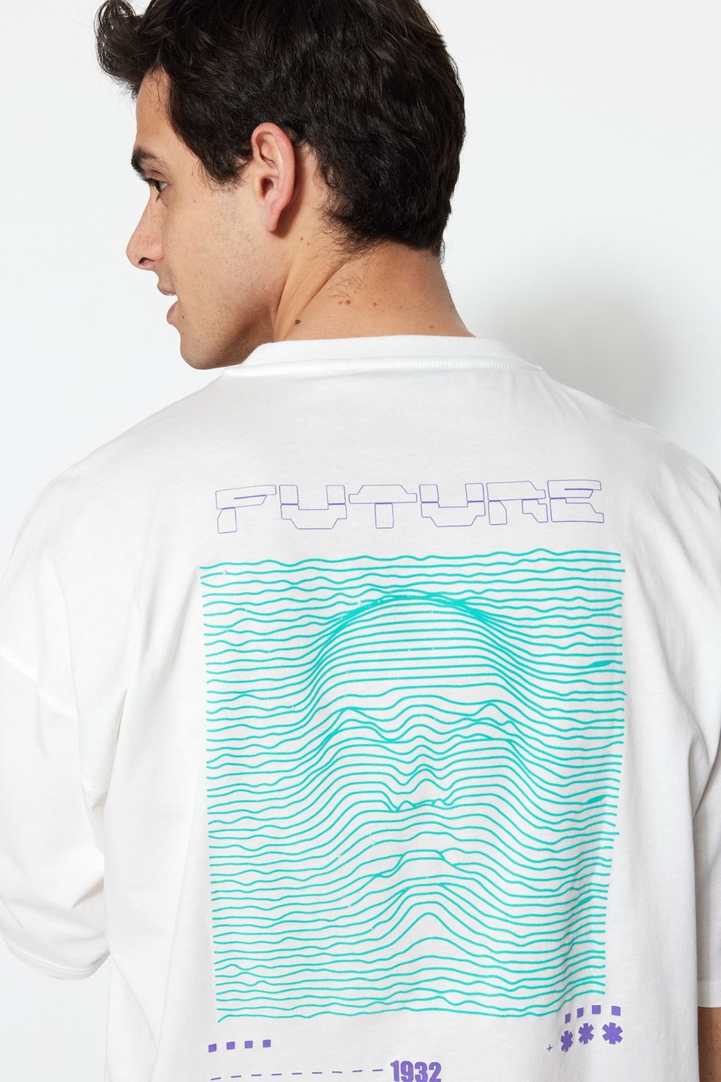 TRENDYOL MAN Antrasit Oversize/Genis Kesim Kabar?k Bask?l? %100 Pamuklu T-Shirt TMNSS23TS00171 - Trendyolmilla фото 7