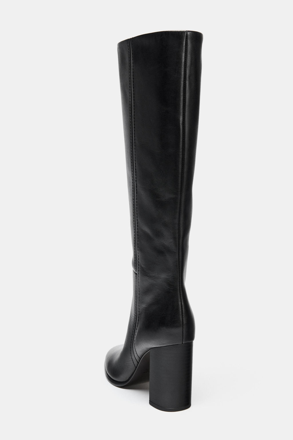 LEATHER HIGH-HEEL KNEE-HIGH BOOTS