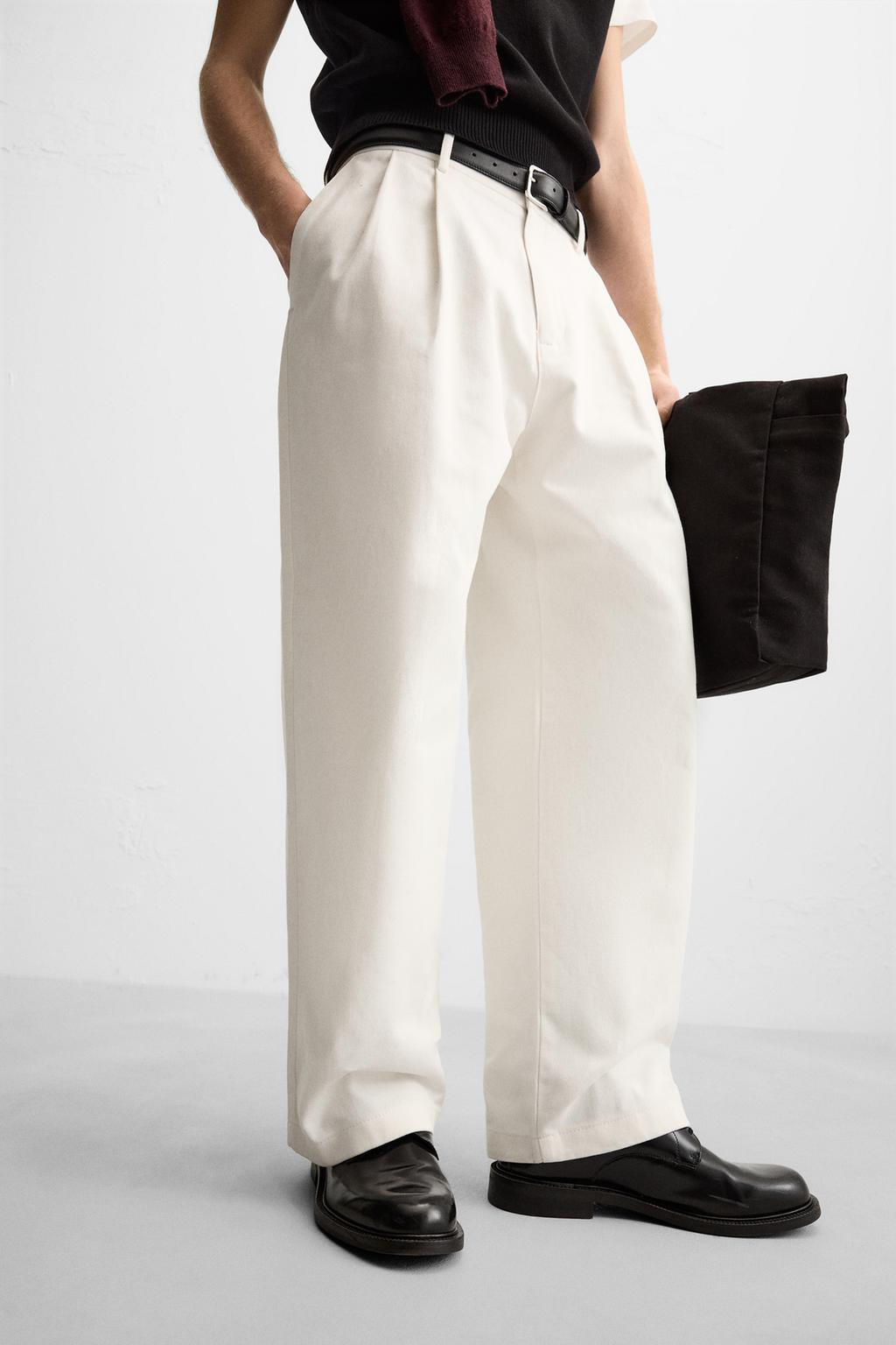 BALLOON-FIT PLEATED TROUSERS - Zara фото 8