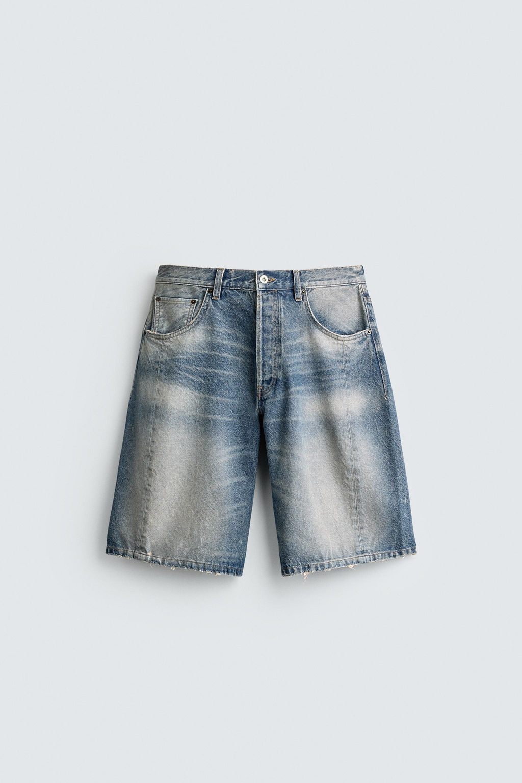 BERMUDA DENIM BAGGY FIT / Carb?n - Zara фото 7