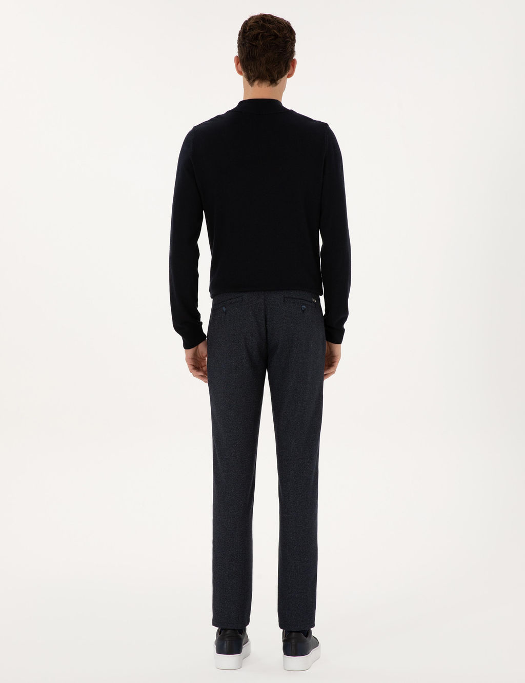 Lacivert Slim Fit Kanvas Pantolon - Pierre cardin фото 4