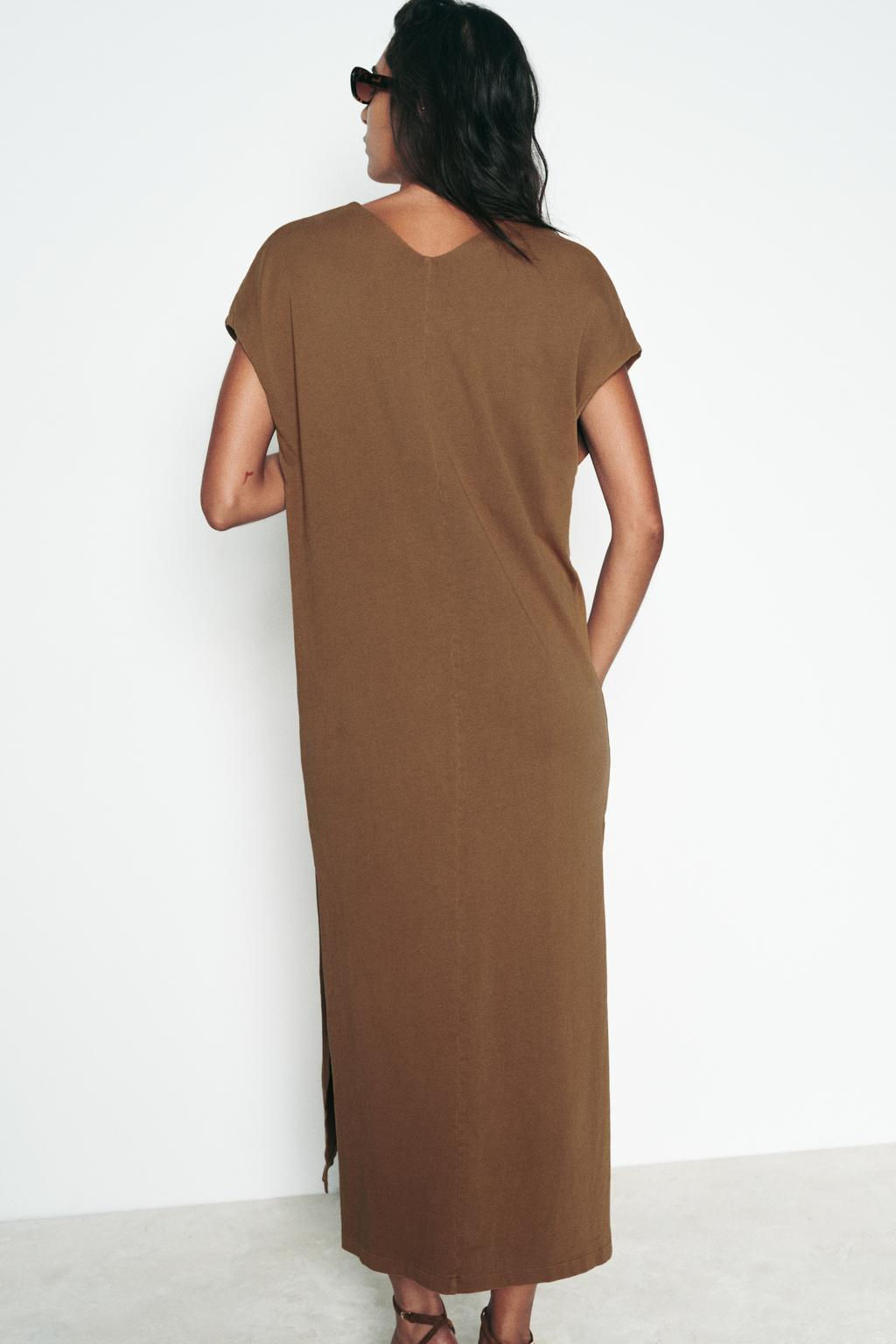 WASHED MIDI DRESS - Zara фото 13