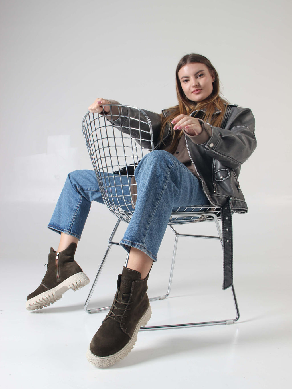 Ботинки EDART 228.V.1541 be. Хаки/шерсть - Ed'art фото 4