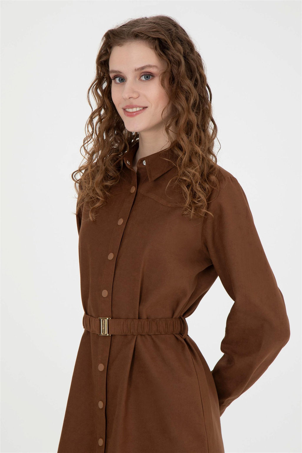 Женское тканое платье кокосового цвета - U.s. polo assn фото 3