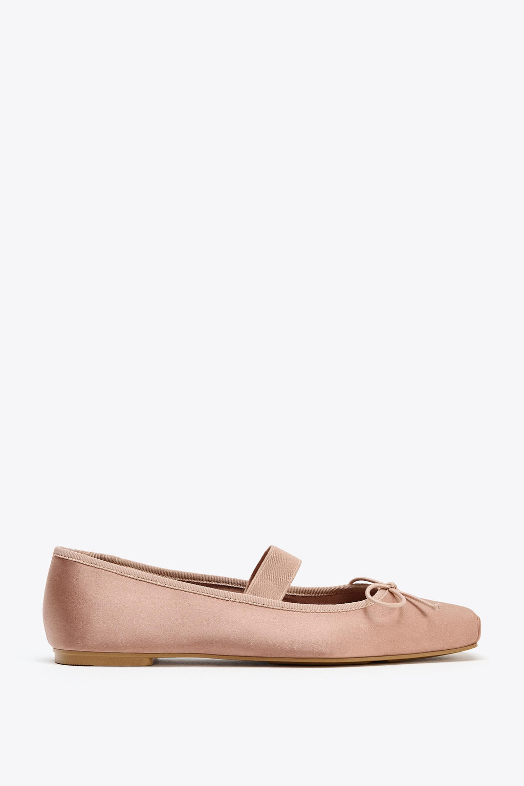 SATIN BALLET FLATS WITH BOW - Zara фото 10