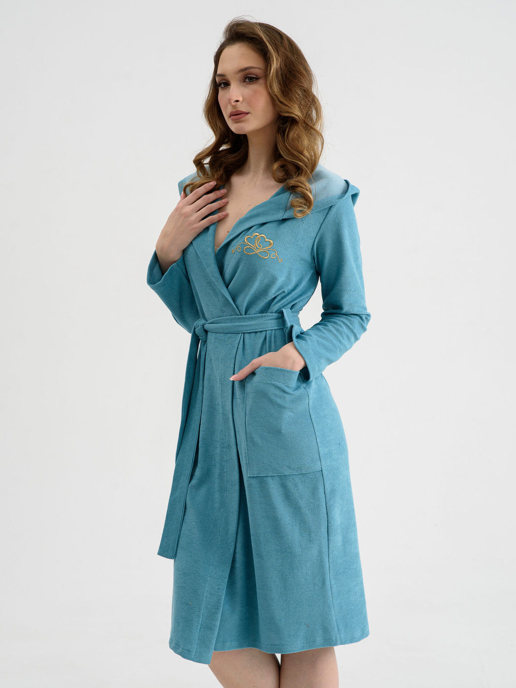 Халат 80% ХЛОПОК Любимая - Оптима фото 6