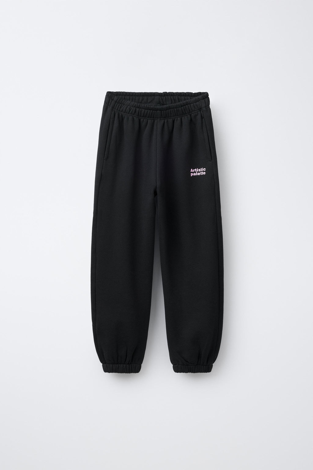 CONJUNTO SUDADERA Y PANTAL?N FELPA TEXTO / Negro - Zara фото 6
