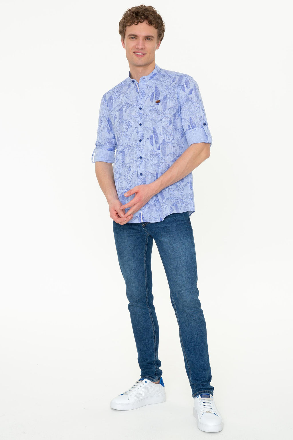 U. S. Polo Assn Мужская синяя рубашка с длинным рукавом - U.s. polo assn фото 19