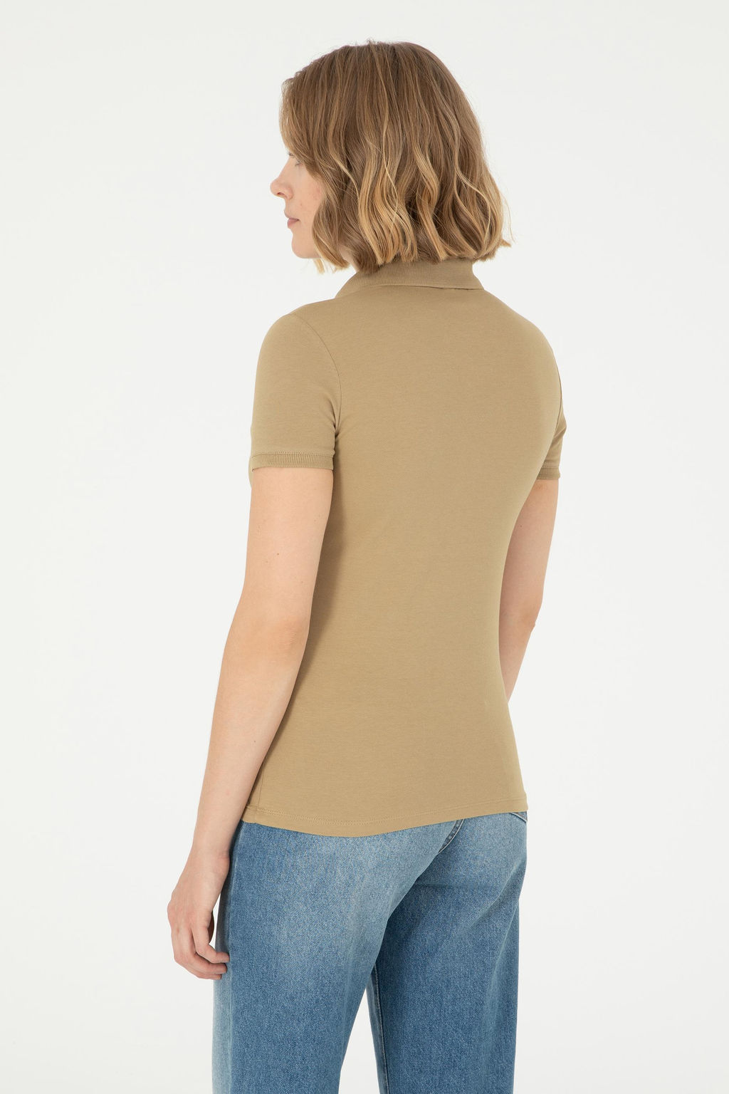 Женская футболка цвета хаки - U.s. polo assn фото 5