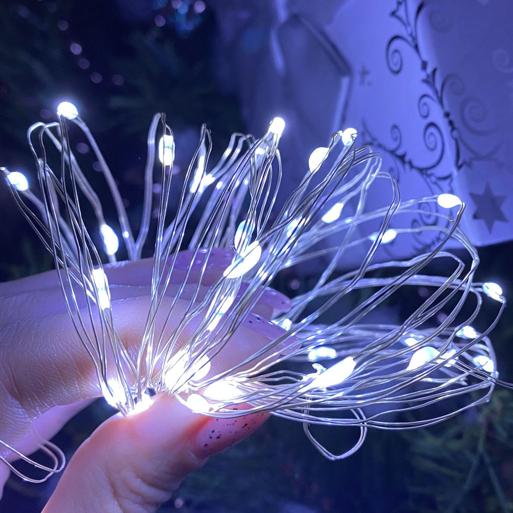 ULD-S0500-050/SCB/2AA WHITE IP20 DEW Гирлянда светодиодная на батарейках 2AA (не в/к), Роса, 5м. 50 светодиодов. Белый свет. Провод медный. TM Uniel