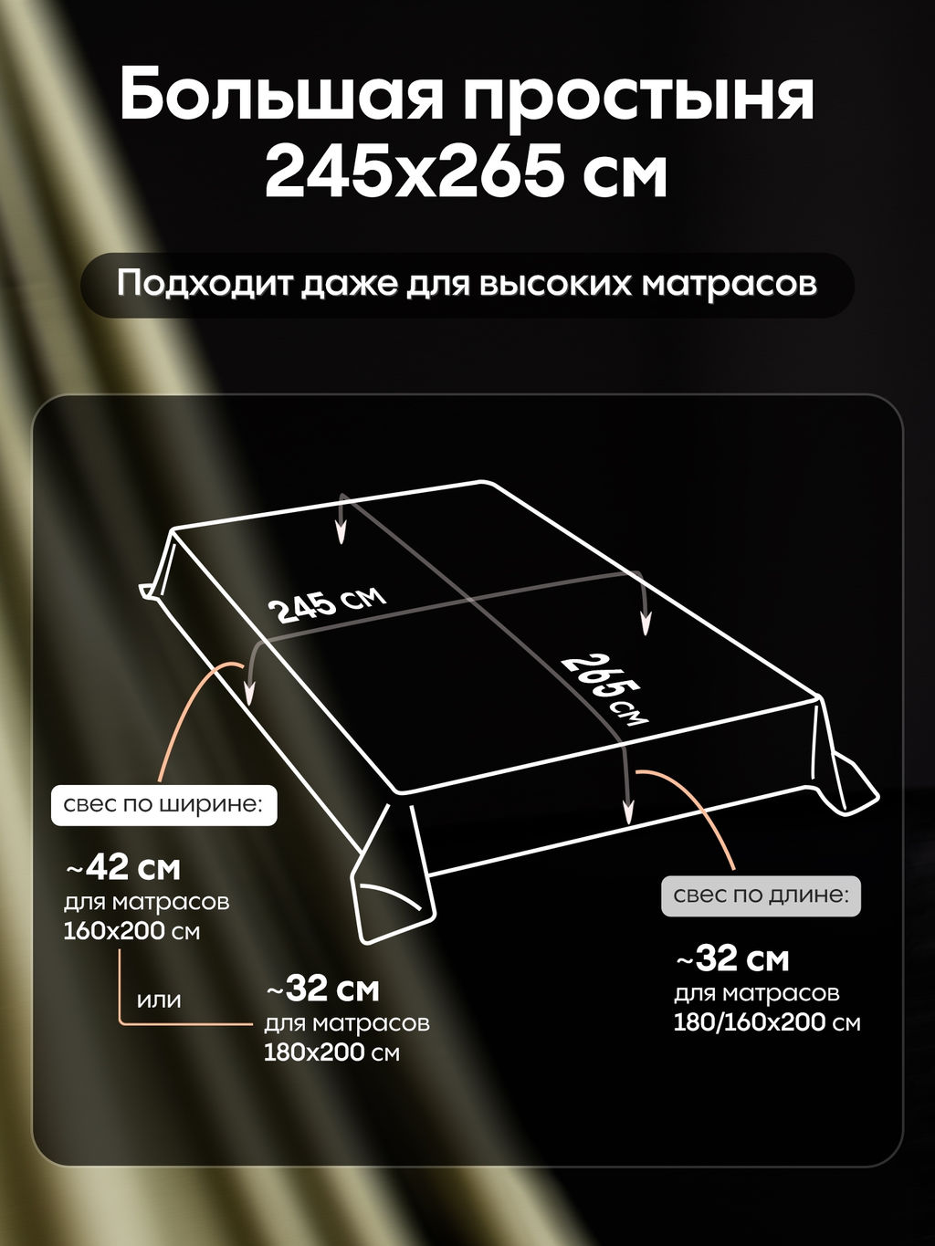 Комплект постельного белья Однотонный Сатин Премиум OCP009 2 спальный - Ситрейд фото 2
