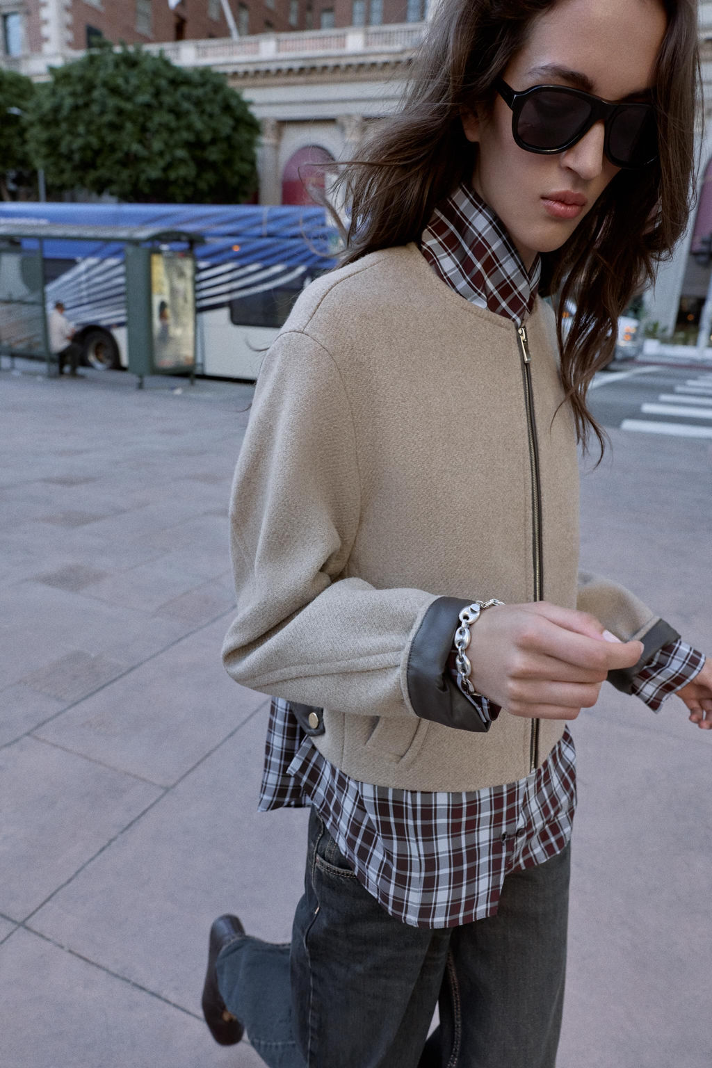 FAUX SUEDE STRAIGHT-LEG TROUSERS - Zara фото 15