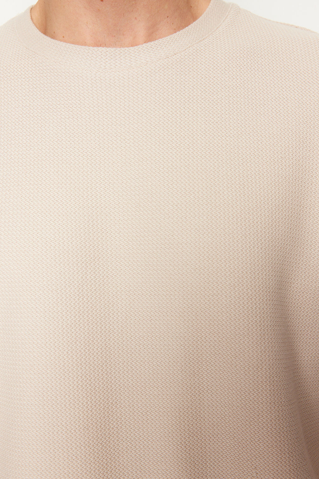 Tas Oversize %100 Pamuklu Dokulu T-Shirt TMNSS24TS00156